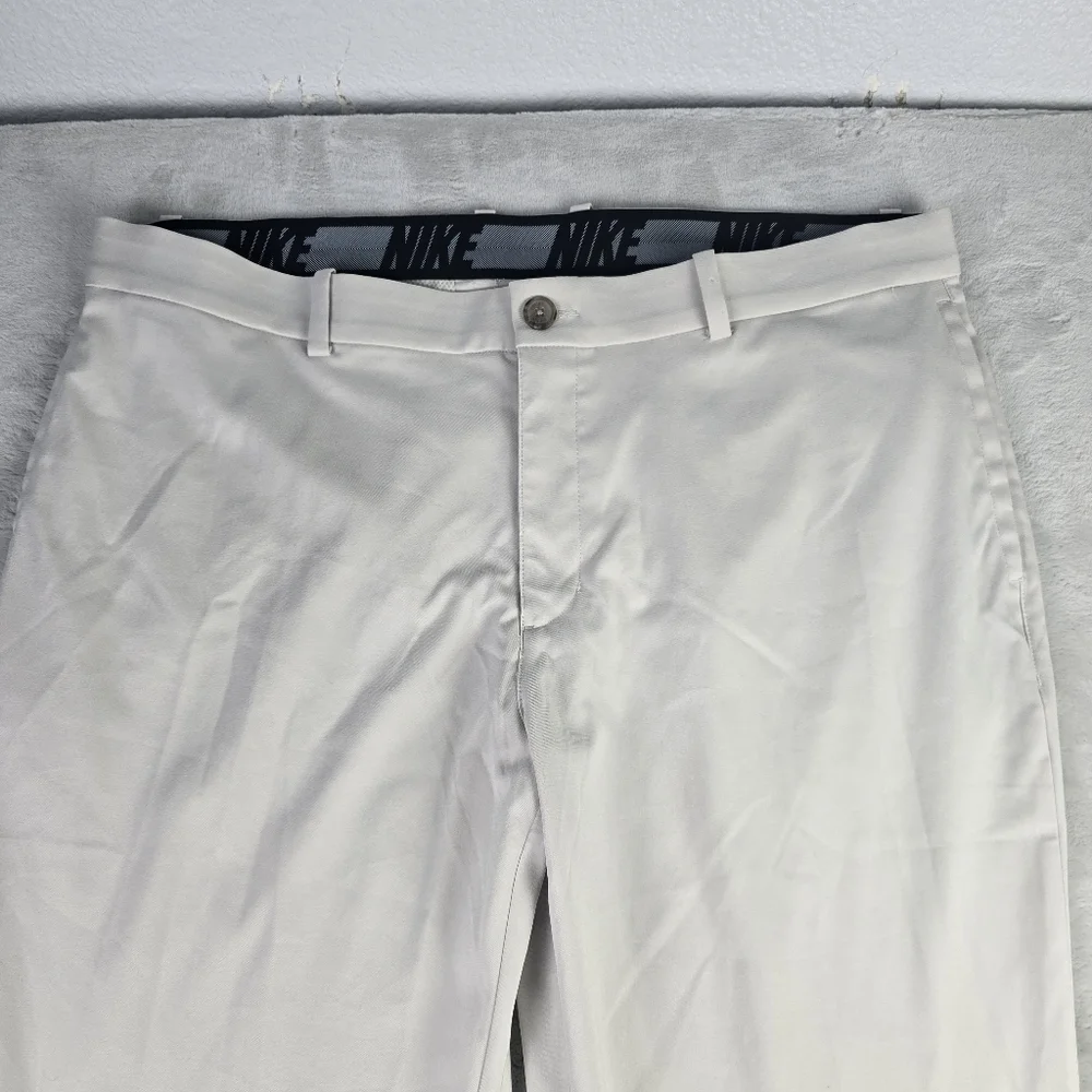 Nike Dri Fit Victory Standard Fit Golf Pants Men Sz 40x30 Light Bone Performance